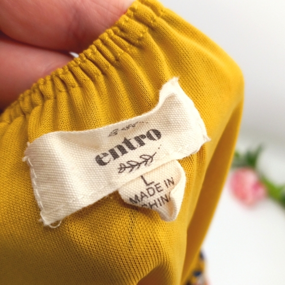 VICI ENTRO Tropical Vibe Cut Out Back Floral Print Tiered Sleeve Tunic Dress L - Picture 12 of 16